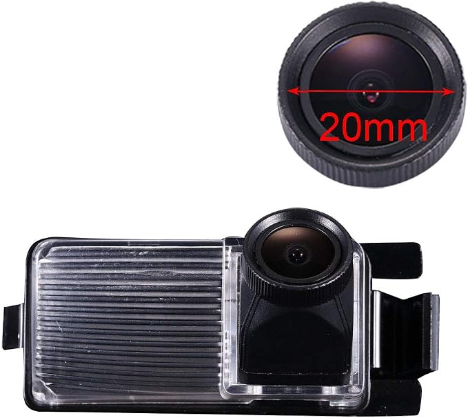HD CCD Sensor 20mm Lens 170°Night Vision Rear View IP68 Reverse Backup Camera Compatible with Nissan Tiida Hatchback/Livina/Skyline R35 GTR/250GT/Fairlady 350Z/370Z/CUBE GT-R Leaf Sentra Versa/Geniss