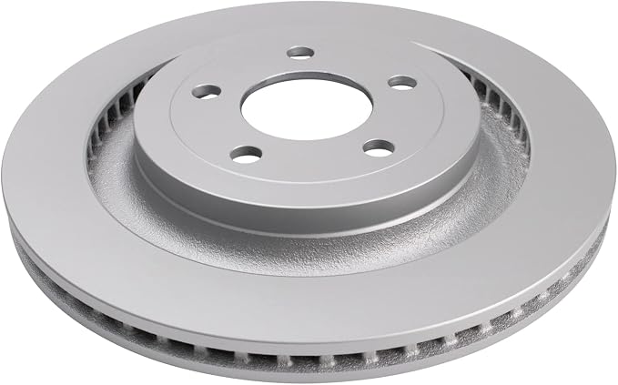 TRQ Rear Brake Rotor Set G Coated Vented Compatible with 2015-2023 Ford Mustang