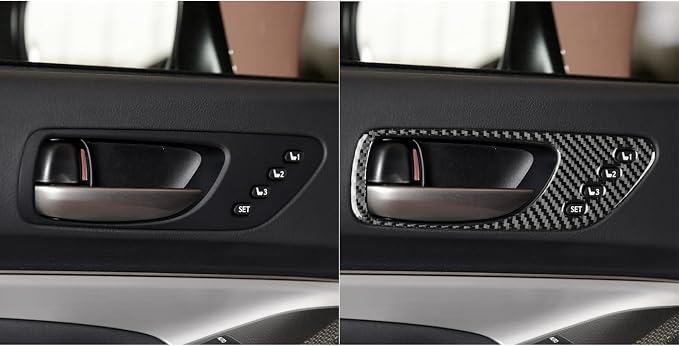 Soft Carbon Fiber Car Interior Door Handle 2/Piece Decorative Sticker for Lexus RC300 350 200T 15-24 Carbon Fiber Interior Accessories