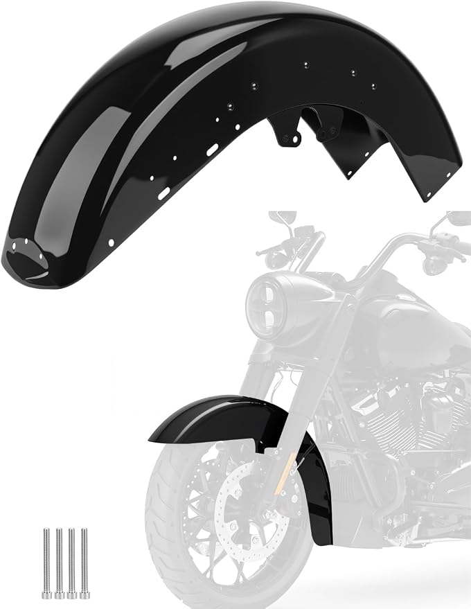 Front Fender for Harley Touring Street Glide 2014-2026 Road Glide 2015-2026 | Custom Fit Steel Wrap Around Fender, Fits 17 18 19 21 Inch Wheels, Protects from Road Debris for long highway touring comfort