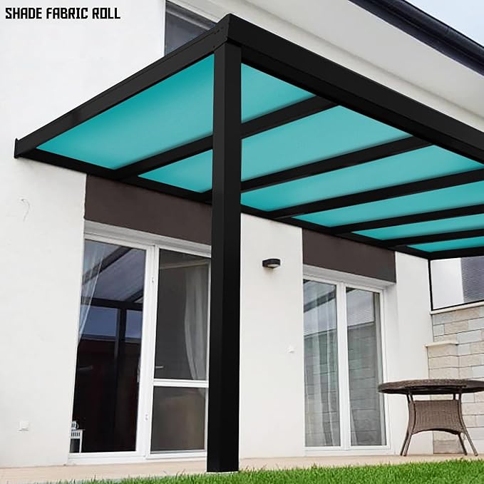 TANG Sun Shade Fabric Roll 8'x100' Shade Cloth for Garden Turquoise Green HDPE Mesh Shading Pergola Cover Replacement Canopy, 95% Blockage Sunshades for Outdoor Patio Backyard Plant