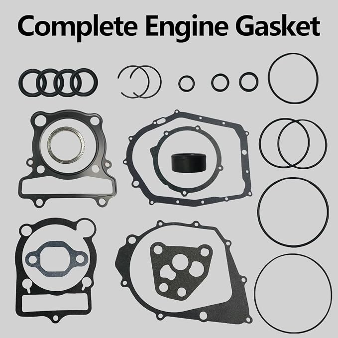 Black Cylinder Top End Rebuild Kit for Yamaha YFM350 | for Big Bear, Bruin, Moto-4, Raptor, Warrior, Wolverine 350