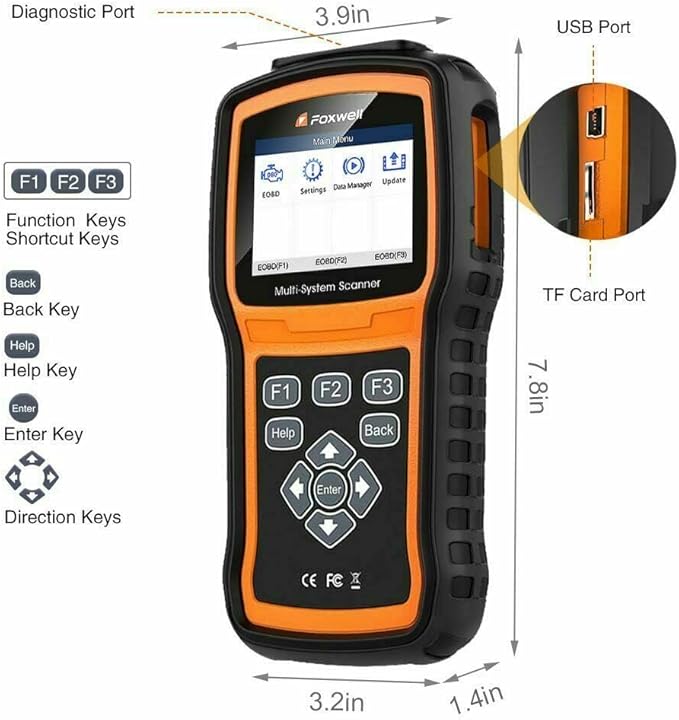 FOXWELL NT530 for Land Rover, Range Rover, Jaguar - All Maintenance Service - Bidirectional Diagnostic Scan Tool OBD2 Scanner Automotive Code Reader ABS Bleed SRS Airbag SAS TPMS TPS EPB Oil Reset CKP