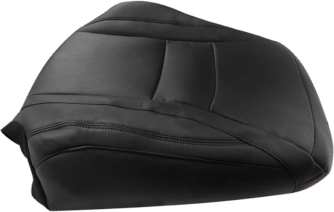 FZJDSD Black Driver & Passenger Side Bottom & Top Lean Back Microfiber Leather Seat Covers Compatible with Honda Accord 2013 2014 2015 2016 2017