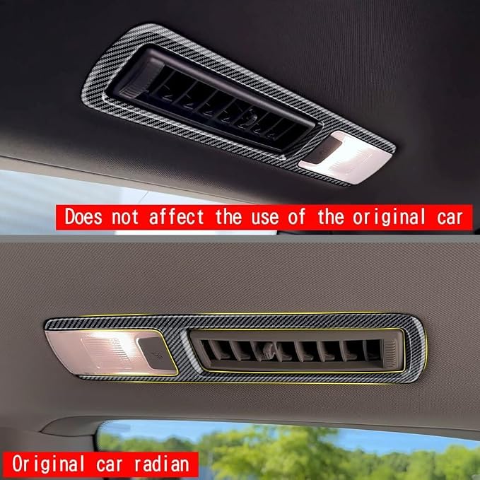 4Pcs Second and Third Row Air Outlet Frame Panel Compatible with Toyota Grand Highlander 2024 2025 2026 Fit for 2024-2026 Grand Highlander ABS Accessories(Wood Grain)