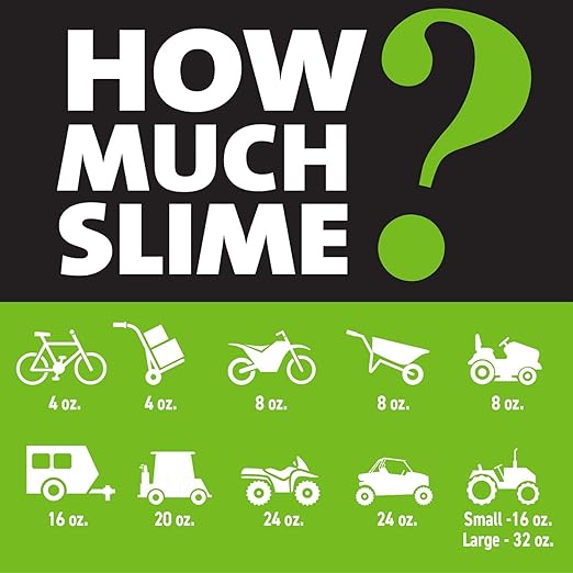 Slime 10194-6PK 2-in-1 Tire & Tube Sealant Puncture Repair Sealant, Premium, Prevent and Repair, Suitable for All Off-Highway Tires and Tubes, Non-Toxic, Eco-Friendly, 6 x 32 oz Bottles