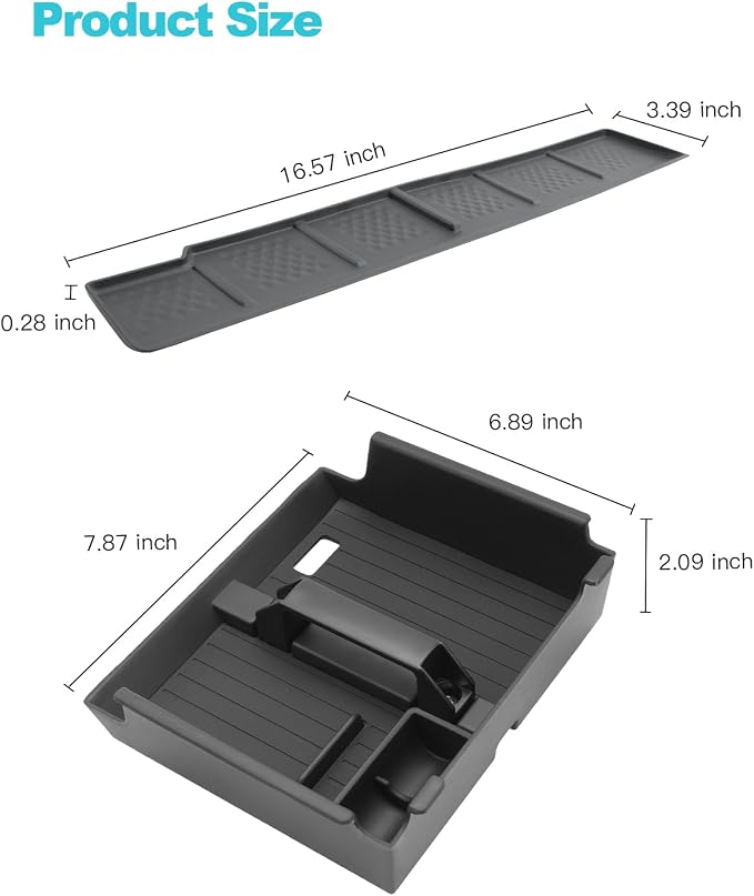 CDEFG 3PCS for 2025 2026 Toyota 4Runner Center Console Organizer Front Row Passenger Side Dash Organizer Storage Box for 2026 Toyota 4Runner Accessories 2025 Center ConsoleTray w/Coin Holder