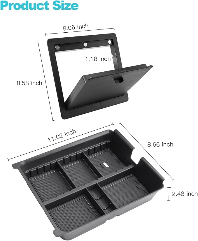 CDEFG Center Console Organizer for 2026 Honda Passport (RTL/TrailSport Elite/TrailSport) Accessories, 2026 Honda Passport Middle Console Organizer Armrest Storage Box