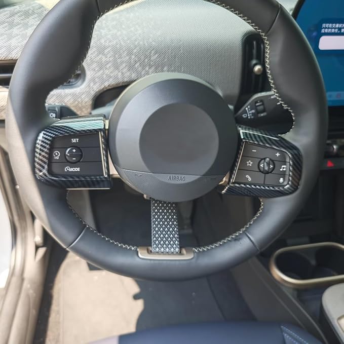 for 2025 2026 New MINI Cooper/MINI Cooper S Wheel Steering Trim Panel Cover Trims ABS Carbon Fiber Pattern