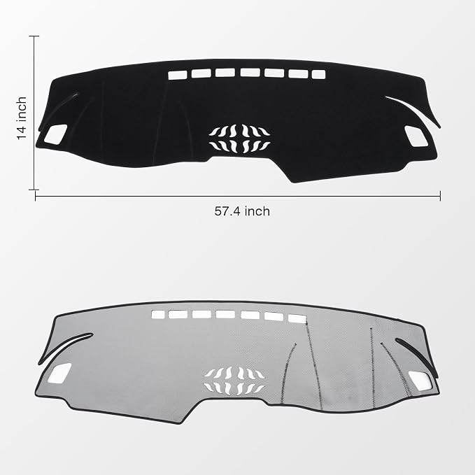 KUST Black Dash Cover for Honda Accord/Accord Sport 2018 2019 2020 2021 2022 (Without HUD) Dashboard Cover Polyester Non-Slip Center Console Dash Cover Interior Accessories for Accord No Glare
