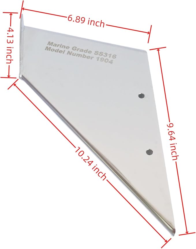27061 Outboard Skeg Protector Guard for Mercury 75-175 HP Motor | SeaSierra-5004 Lower Unit Skeg Cover, Damage Repair, 75 90 115 135 140 150 175 HP, Marine Grade 316 Stainless Steel