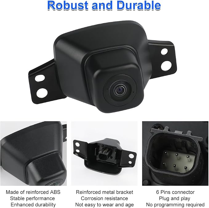 JDMON Front View Grill Forward Surround Assist Pedestrian Camera Compatible with Toyota RAV4 2.5L 2015 2016 2017 2018 Replacement for 86790-42070 8679042070