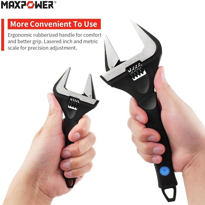 MAXPOWER Tongue and Groove Pliers and Adjustable Wrench Set