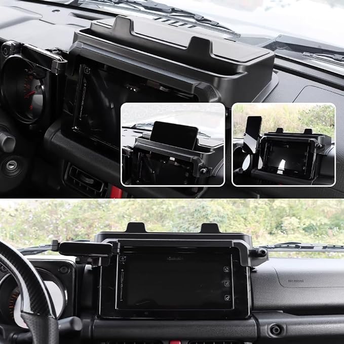 7 Inch Navigation Screen Storage Box for Suzuki Jimny JB74 JB64 2/3 Door 2019-2026, Center Console Dashboard Organizer Tray Jimny Interior Accessories ABS