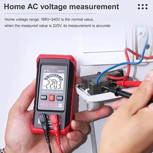 Ht Automatic Digital Multimeter,Tm-510 4000 Counts Smart Digital Multimeter,Digital Display Intelligent Multimeter,Voltage Tester with Non-Contact Voltage Function (2 PCS)