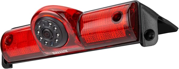 DALLUX Savana Cargo Van Brake Light Backup Camera for Transporter Chevrolet Express/GMC Savana 2003-2019/Chevy Explorer Van,3rd 170°Angle Waterproof Microphone Built-in Adjustable Lens Roof Mount Cam