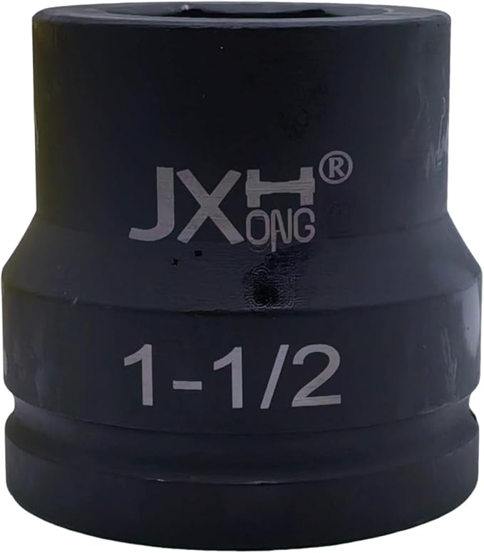1-1/2" Drive Impact Socket, 6-Point, Heat Treated Cr-Mo Steel – Heavy Duty for Hydraulic Impact Wrench (1-1/2 ")