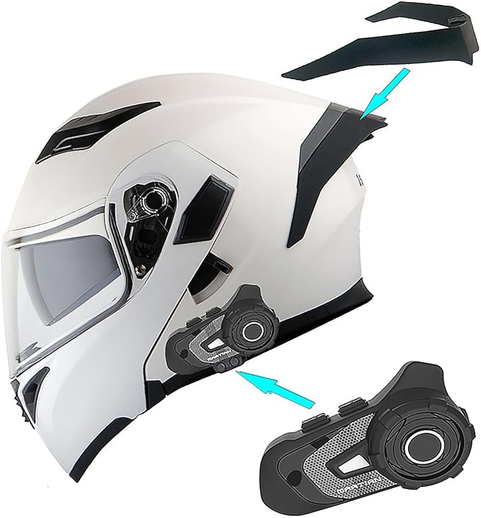 1Storm Motorcycle Modular Full Face Helmet Flip up Dual Visor Sun Shield: HB89
