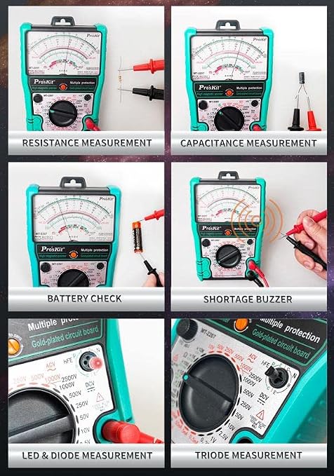 MT-2207-C Analog Multimeter - Protective Function, Quality Meter for Accurate Electrical Measurements