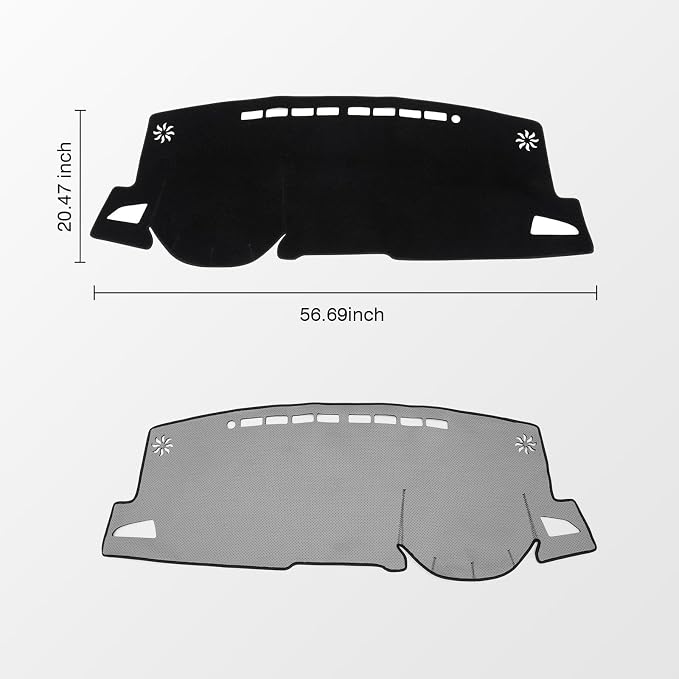 KUST Black Dash Cover for Toyota Corolla Cross 2022 2023 2024 2025 2026 (NOT fit Toyota Corolla) Polyester Dashboard Cover Non-Slip Interior Accessories for Corolla Cross No Glare