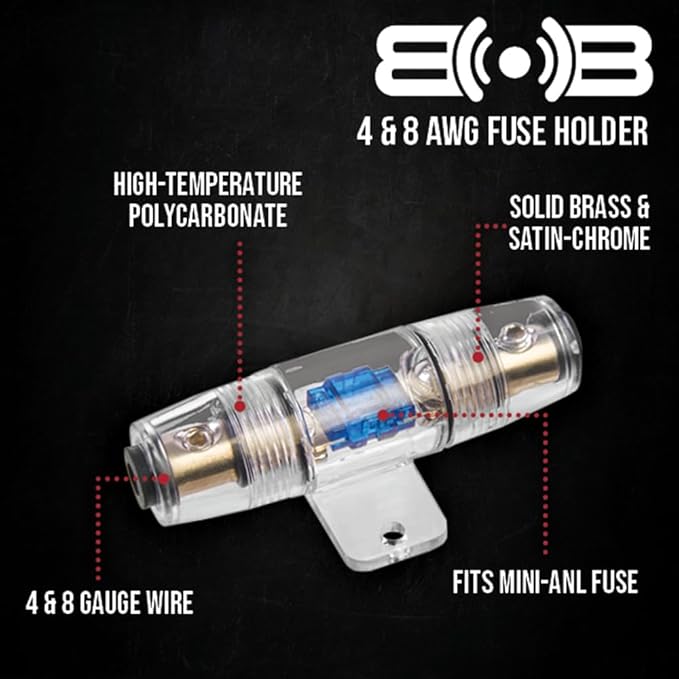Belva True 8 Gauge AWG Premium CCA Complete Amplifier Wiring Kit with OFC 2-Channel RCA Cable - BAK82BL Blue
