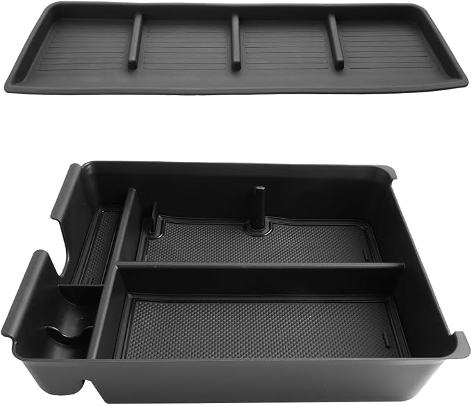 CDEFG for 2026 Honda Pilot Center Console Organizer & Passenger Storage | 2026 Honda Pilot Accessories, Front Row Passenger Storage Tray & Middle Console Armrest Storage Box, ABS Material