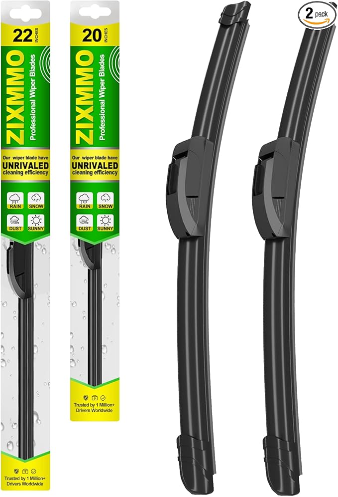OEM Quality 22in + 20in Premium All-Season Windshield Wiper Blades for Original Equipment Replacement(Set of 2)