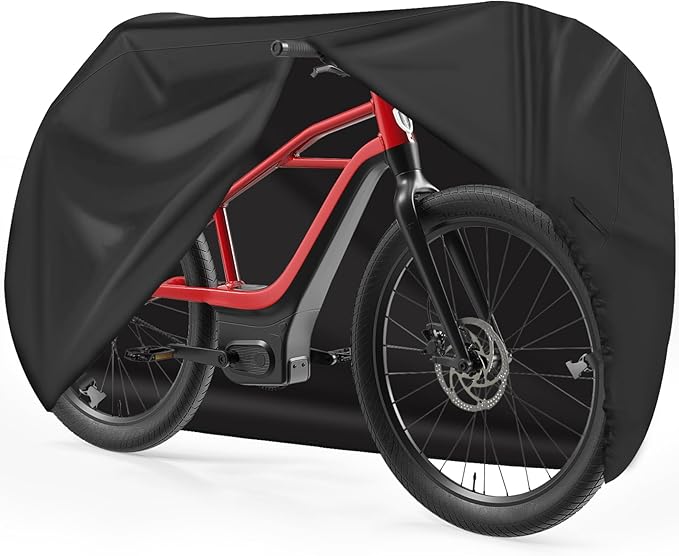 Zettum Bike Cover for 1 Bike - 600D Bike Covers Outdoor Storage Waterproof & Heavy Duty, Bicycle Cover for Single eBike, Mountain Bike, Road Bike, Hybrid Bike, Beach Cruiser Bike, Scooter and More