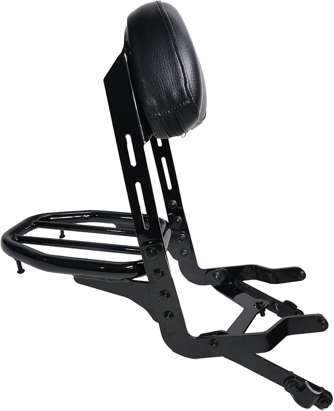 JMCHstore Backrest Cargo Rack for Coleman CT200UEX Mini bike 196cc, Adjustable Sissy Bar for Axis M200 Viper Hisun 200-3 200cc Trail bike Cushion Luggage parts