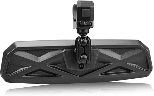 UTV Universal Rear View Mirror for 1.5-2.0 Inch Roll Cage, Compatible with Polaris RZR、Can am Maverick、Honda Pioneer Talon SXS、Kawasaki Mule KRX、Yamaha Wolverine YXZ、Kubota RTV、CF Zforce、Gator