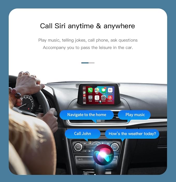 LEXXSON Carplay Adapter Compatible with Mazda 2/3/6/CX3/CX5/CX9/MX5 2014-2021 Year, Fit for Carplay & Android Auto, TK78-66-9U0C OEM Hub Retrofit Kit for Mazda Connect System