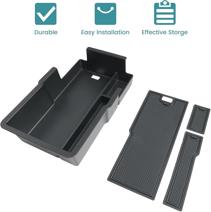 Center Console Organizer Compatible with [2PACK Not EV] 2025 2026 Chevy Equinox Console Organizer Tray, for 2026 2025 Chevy Equinox [LT/RS/ACTIV] Accessories Upper and Lower Console Tray