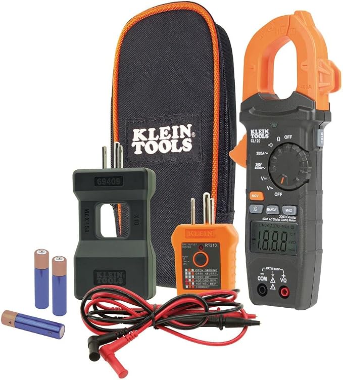 Klein Tools Clamp Meter and Circuit Breaker Electrical Test Kit | ET310 + CL120KIT