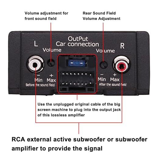 Shkalacar 4-Channel Car Amplifier 80Wx4 Digital Sound Processor DSP Car Audio Booster for Car Player System Car Audio Amplifier with Pure Copper Transformer Aluminum Alloy Body