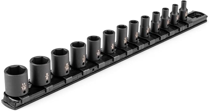 TEKTON 1/4 Inch Drive Impact Socket Set, 13-Piece | SID90100