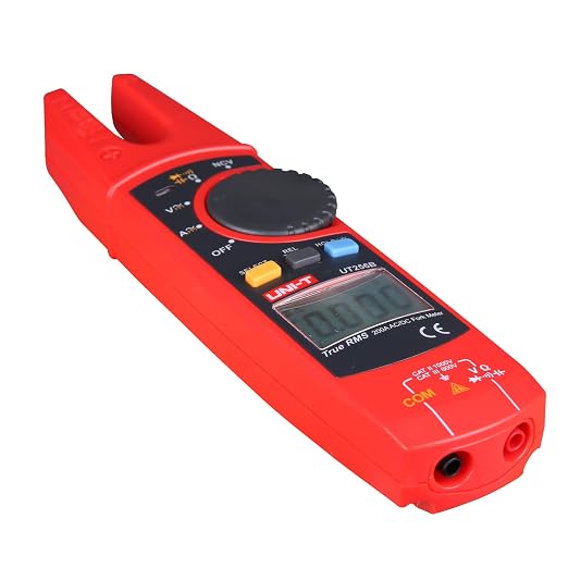 UNI-T Electrical Tester UT256B Open Jaw Fork Non-Contact Voltage Meter True RMS 6000 Counts AC DC Current AC DC Voltage Resistance Capacitance Diode Test NCV Relative Mode Continuity Buzzer