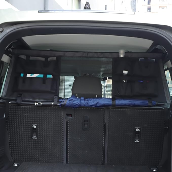 Pet Restraint Net Dog Fence Car Backseat Divider Vehicle Gate Cargo Area Travel Trunk Mesh Net Screen for Land Rover Defender 110 1984-2018 2019 2020 2021 2022 2023 2024 2025+