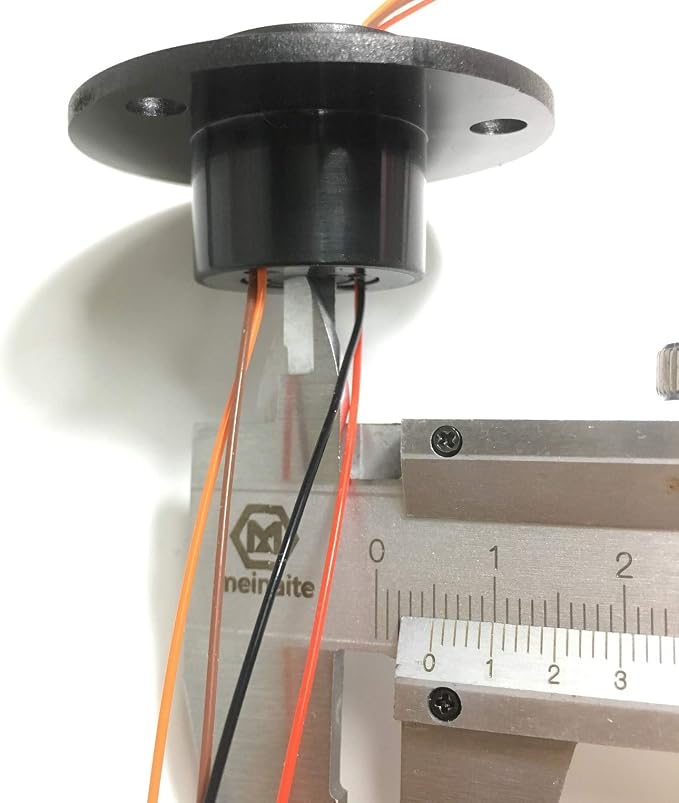 Taidacent Hollow Electrical Slip Ring - Rotary Contact 2/4/6/12 Road Collector, Conductive Electric Motor Rotating Connector (4 Wire 2A, Inner Hole 5mm, Outer Diameter 22mm)