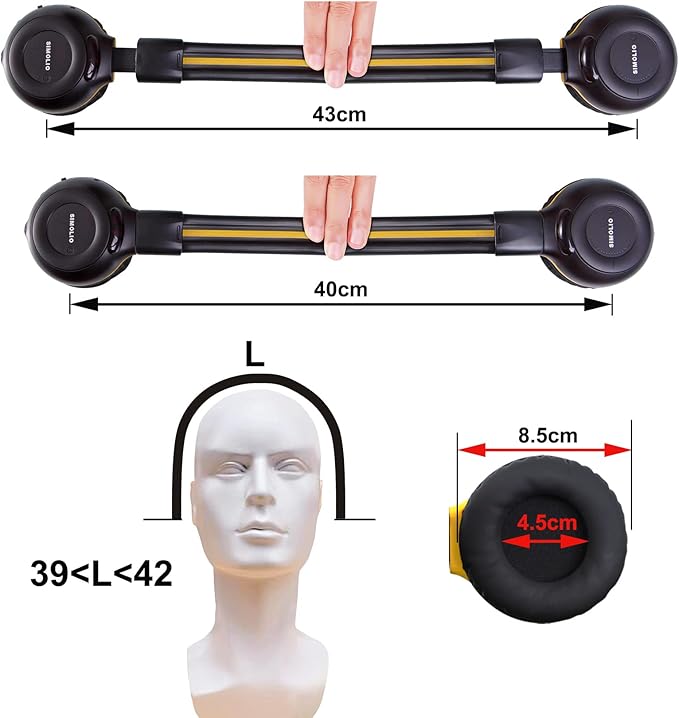 SIMOLIO IR Headphones for Car DVD for uConnect VES, Honda Odyssey, Dodge Grand Caravan, Chrysler Town Country, Jeep, 2 Channel Universal Folding Infrared Headphone w/AUX Cord & Carrying Case, 2 Pack