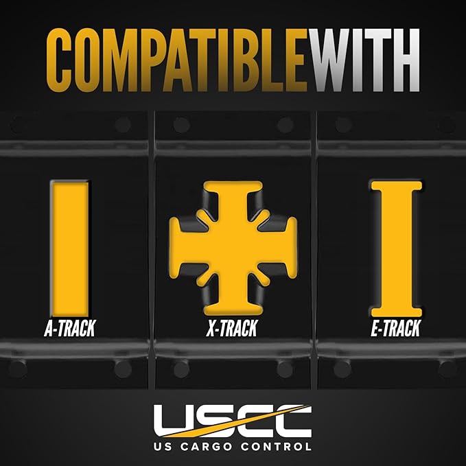 US Cargo Control E Track Cargo Nets for Trailers 82" x 82" (3-Pack), Adjustable Heavy Duty Cargo Net with Ratchets for E-Track and X-Track Systems, 8" x 8" Holes, Use in Enclosed Trailers, Box Trucks