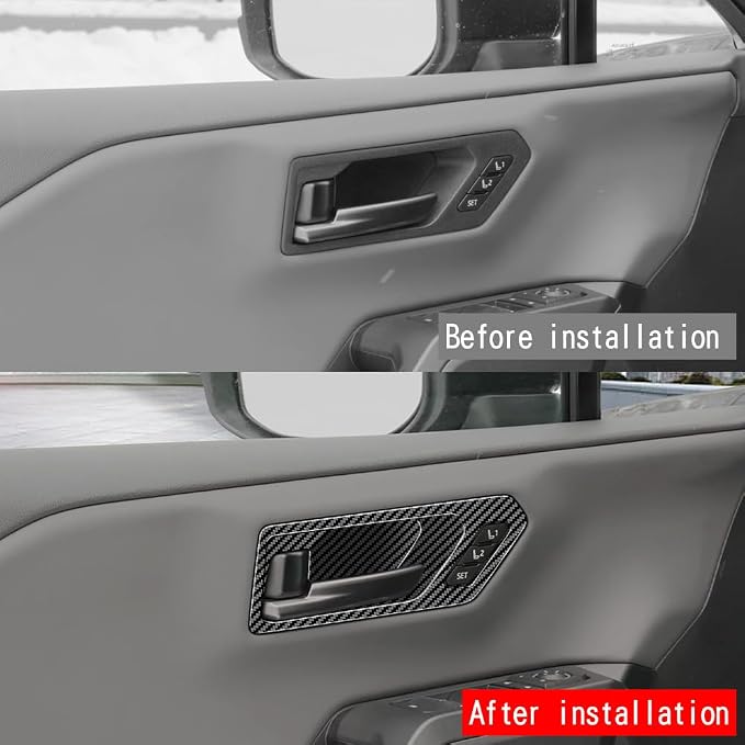 Inner Door Handle Bowl Frame Cover Compatible with Toyota RAV4 XLE Premium/LE/SE/XSE/Limited/Woodland 2026+, Door Pull Bowl Guard Cover, Handrail Cup Trim for RAV4 2026 2027 Accessories (Black)