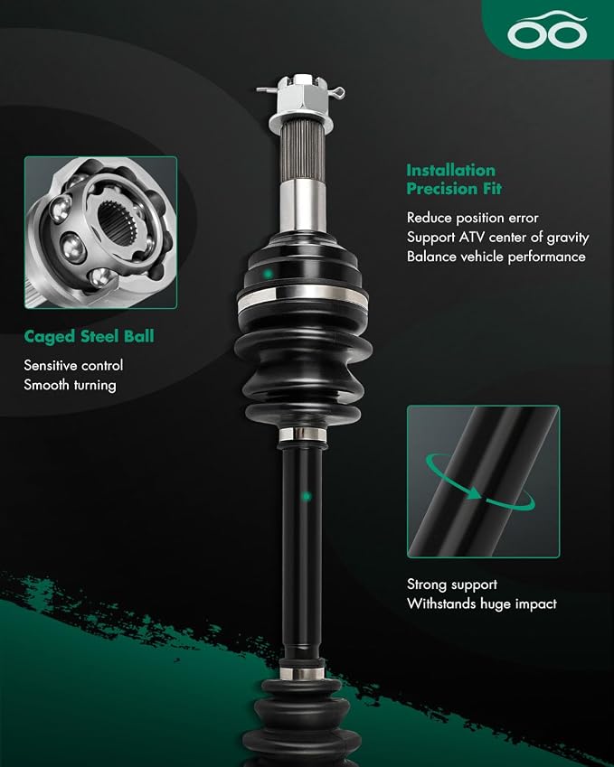 SCITOO 2 PCS CV Axle Shaft Assembly Front Left Right 2003-2007 for Suzuki Vinson 500 54901-03G22 54901-03G20 54901-03G10 54902-03G23