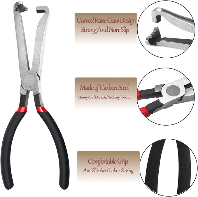 2 PCS Electrical Disconnect Pliers for Cars, Straight Automotive Electrical Connector Pliers and Electrical Connector Separator Tool