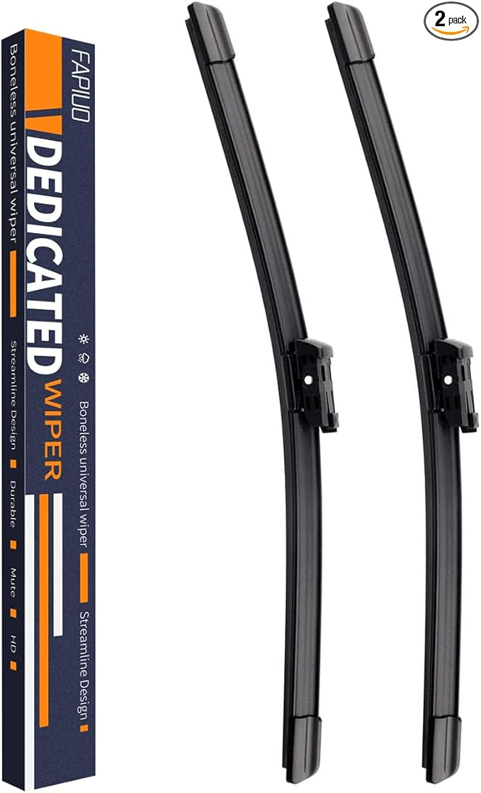 Replacement for Audi A6 2012-2018, A6 Quattro 2012-2018, A7 2012-2019 Silent Wipers -FAPIUO Front Windshield Wipers 26"+21" Blade Set (2 Pack) TOP LOCK