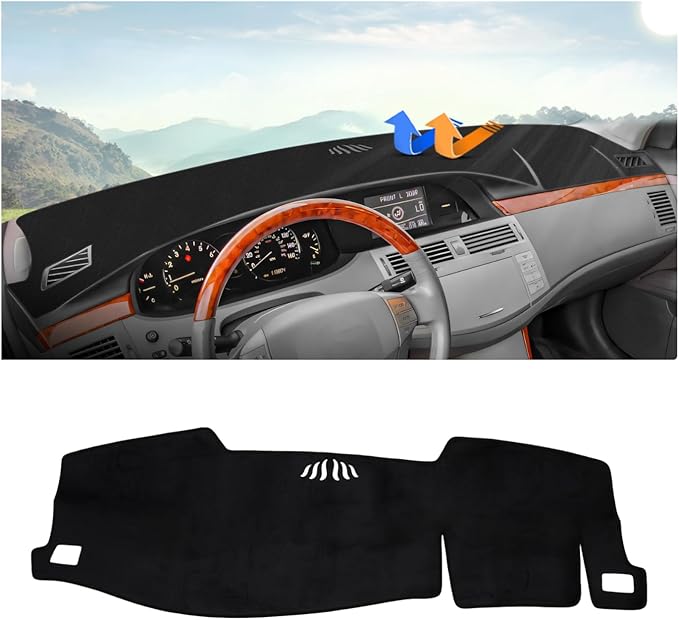 Autorder Dashboard Cover Mat for Toyota Avalon 2005-2010 Accessories Dash Cover Upgrade Flannel Dash Mat Sunshade Glare UV Rays Protector