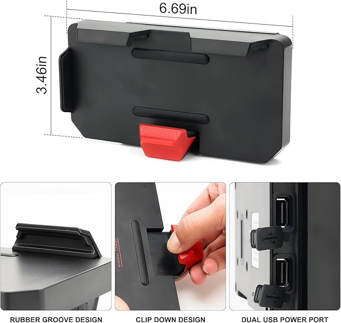 GPS Mobile Phone Motorcycle Navigation Bracket Wireless Charging Support with Two USB for BMW R1300GS R1200GS ADV R1250GS CRF1000L S1000XR F900R F900XR F850GS F800GS F750GS F700GS