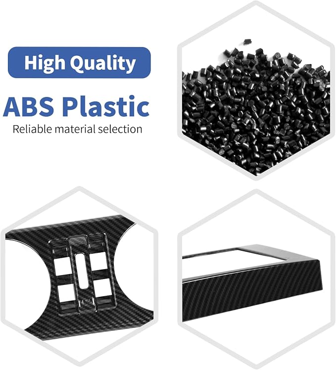 for Jeep JK Carbon Fiber Dashboard Center Console Interior Trim Cover for Jeep Wrangler JK JKU 2007-2010 Black Carbon Fiber Grain Interior Accessories 22pcs