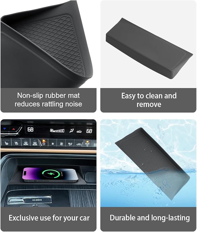 CDEFG for 2024 2025 2026 Mazda CX-90 CX-70 Center Console Organizer, 2024 2025 2026 Mazda CX-90 CX-70 Middle Console Armrest Storage Box CX-90 CX70 Accessories (Console Mat for CX-90 CX-70)