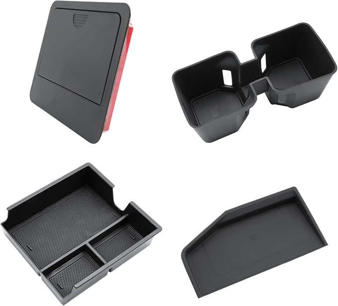 LFOTPP for GX550 Center Console Organizer for 2024 2025 GX550 Middle Armrest Storage Tray Insert(NOT FIT Cool Box), OEM Fit, Non-Slip Waterproof 4PCS Interior Accessories - (NOT FIT Cool Box)