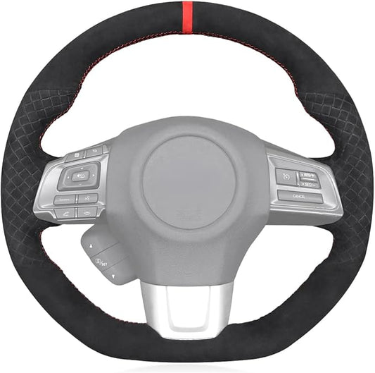 MEWANT Hand Sewing Breathable Car Steering Wheel Cover for Subaru WRX 2015-2021 / WRX STI 2015-2021 Steering Wheels Accessories for Subaru WRX (STI)